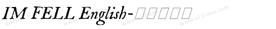 IM FELL English字体转换